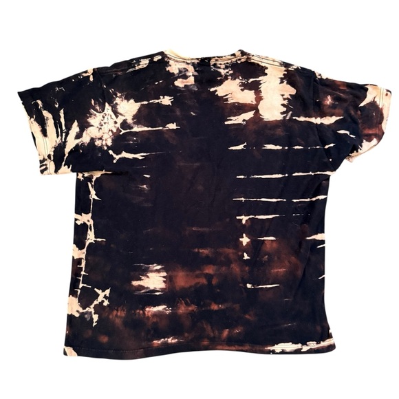 Tultex - Weezer Tie-Dye Bleach Dye Short Sleeve Tour T-Shirt - Black - Large - Picture 4 of 6